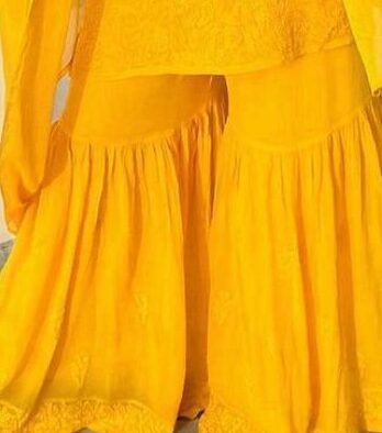 Amayra Viscouse Short Noodle Strap Kurti with Garara & Dupatta -garara