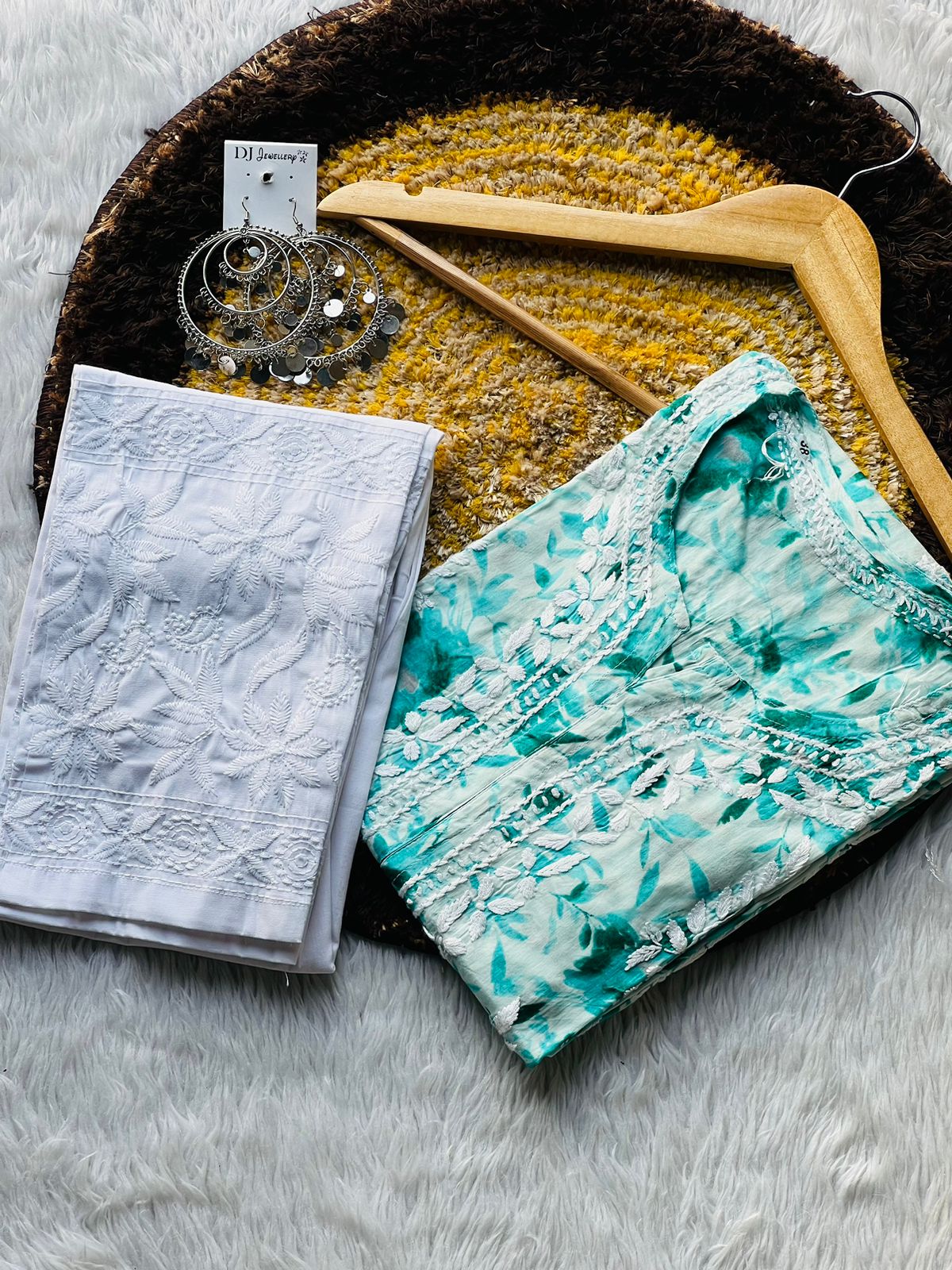 Farah Mal Printed Kurti Green