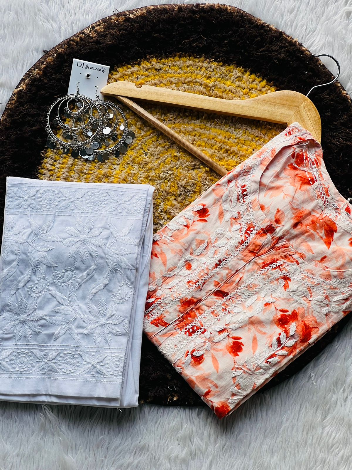 Farah Mal Printed Kurti Orange