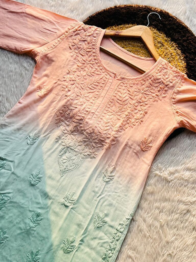 Safraa Ryon Dye Kurti Pink