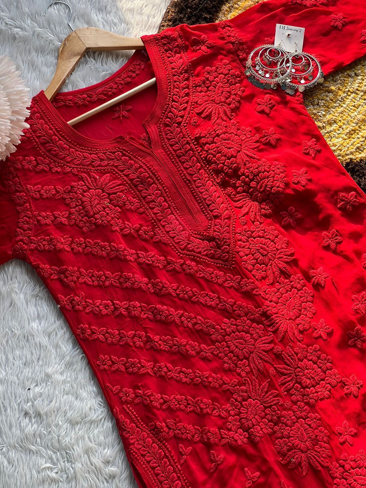 Sarah-Viscouse-Kurti-Red-Full