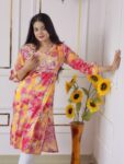 Faria Mal Angarkha Kurti yellow