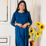 Inaya Mukesh Rayon Set Blue Full 3 Square